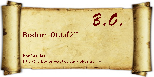 Bodor Ottó névjegykártya