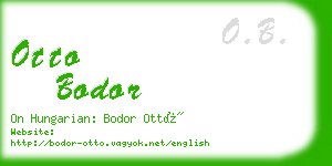 otto bodor business card